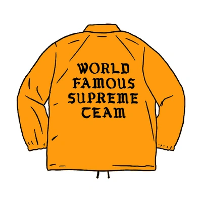 Pre-owned Supreme  World Famous Coaches Jacket Light Orange