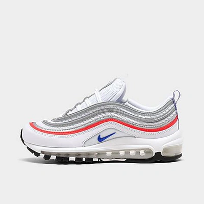 Shop Nike Women's Air Max 97 Se Casual Shoes In White/racer Blue/flash Crimson