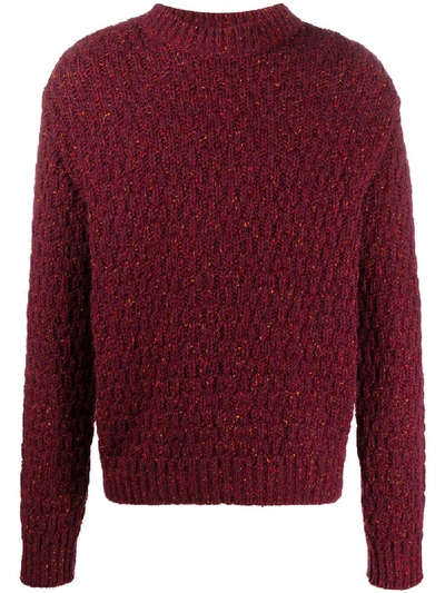 Shop Marni Knitted Jumper In Red