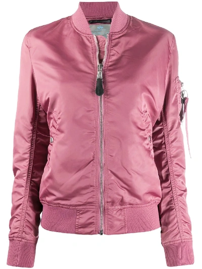 Shop Alpha Industries Ma-1 Vf Lw Bomber Jacket In Pink
