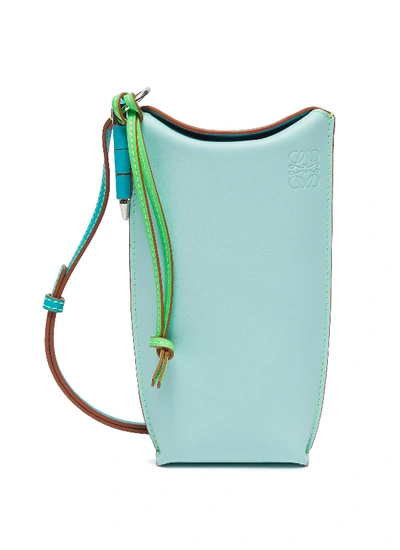 Loewe Gate Pocket' Leather Pouch In Blue