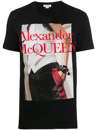 Shop Alexander Mcqueen Photograph Print T-shirt In Black