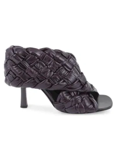Shop Bottega Veneta Board Leather Sandals In Chocalate Spread