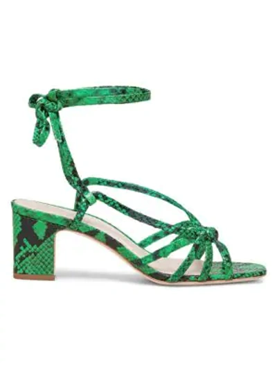 Shop Loeffler Randall Libby Strappy Wrapped Sandals In Kelly Green