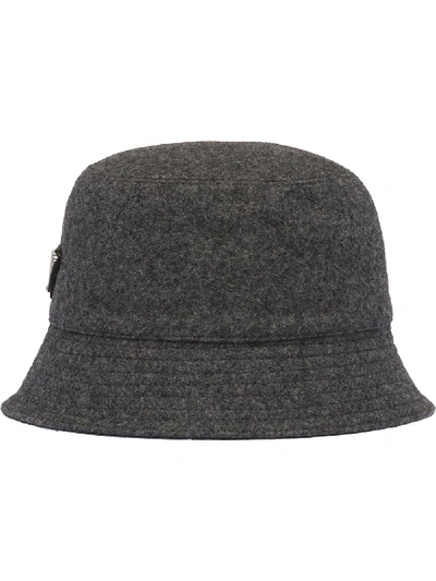 Shop Prada Loden Rain Hat In Grey