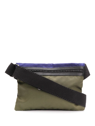 Shop Marni Logo Shoulder Bag In Green
