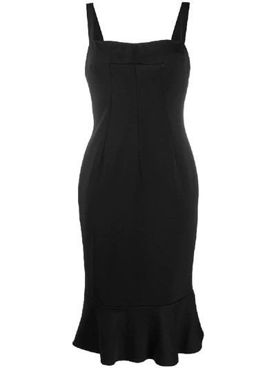 Pre-owned Dolce & Gabbana 1990s Square Neck Dress In Black
