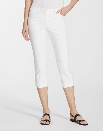 Shop Lafayette 148 Fundamental Bi-stretch Manhattan Skinny Capri In White