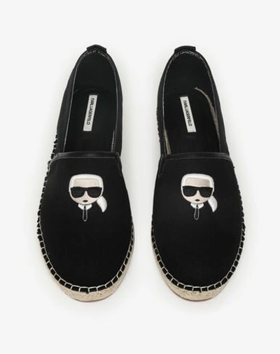 Shop Karl Lagerfeld Espadrilles In Black