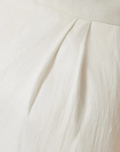 Shop Mansur Gavriel Woman Pants White Size 8 Linen, Polyester, Polyamide, Elastane