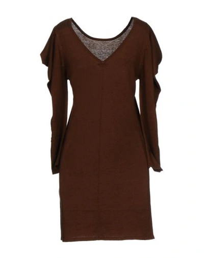 Shop Intropia Short Dress In Brown