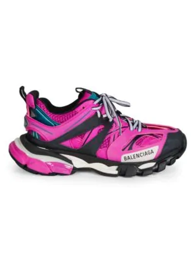 Shop Balenciaga Women's Track Sneakers In Black Pink