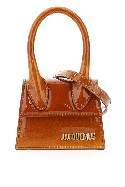 Shop Jacquemus Le Chiquito Shaded Micro Bag In Shaded Orange (beige)