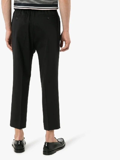 Shop Ami Alexandre Mattiussi Black Relaxed Cropped Trousers