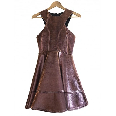 Pre-owned Topshop Unique Mini Dress In Metallic