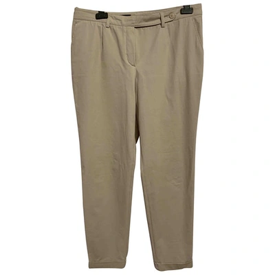 Pre-owned Loro Piana Straight Pants In Ecru