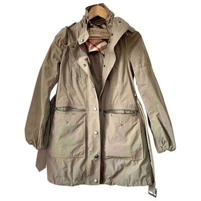 Pre-owned Burberry Trench Coat In Khaki