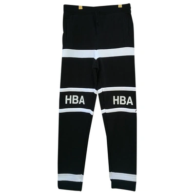 Pre-owned Hood By Air Black Cotton Trousers