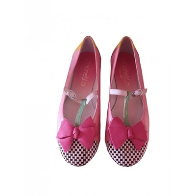 Pre-owned Simonetta Leather Ballet Flats In Multicolour