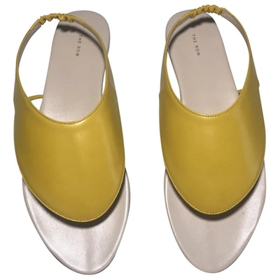 Pre-owned The Row Leather Sandals In Yellow