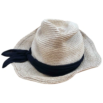 Pre-owned Eugenia Kim Beige Wicker Hat