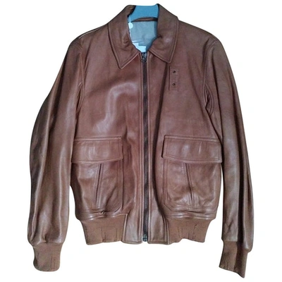 Pre-owned Maison Margiela Leather Jacket In Brown