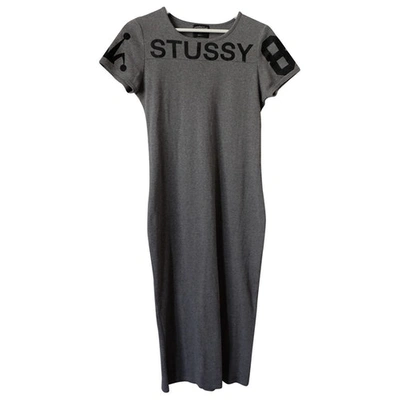 Pre-owned Stussy Grey Cotton Dress