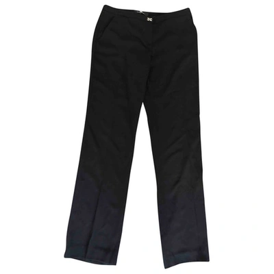 Pre-owned Elisabetta Franchi Straight Pants In Black