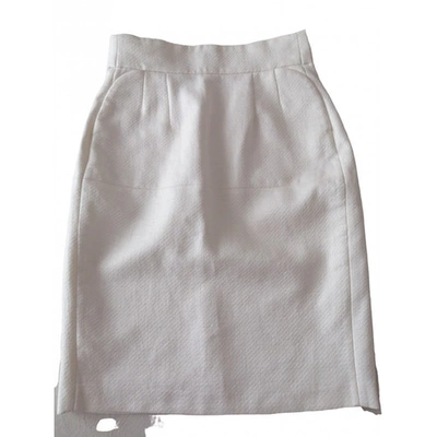 Pre-owned Emporio Armani White Cotton Skirt