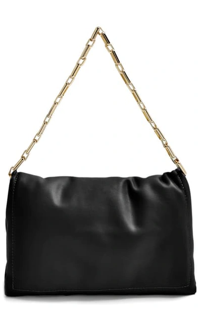 Shop Topshop Puffa Faux Leather Handbag In Black