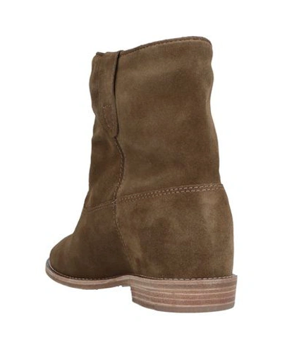 Shop Isabel Marant Ankle Boots In Khaki