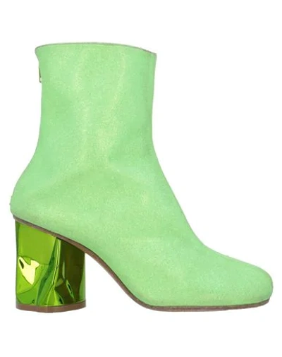 Shop Maison Margiela Woman Ankle Boots Acid Green Size 5 Soft Leather