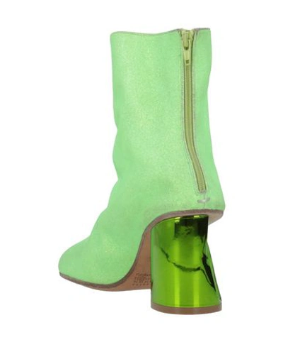 Shop Maison Margiela Woman Ankle Boots Acid Green Size 5 Soft Leather