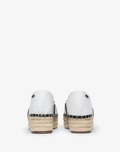 Shop Karl Lagerfeld Kamini Platform Maison Karl Slip On Woman Espadrilles White Size 7 Cotton, Polyuretha