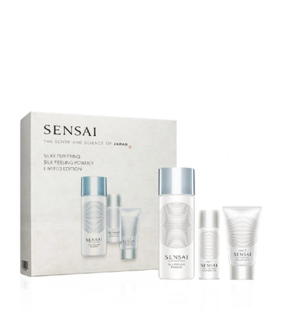 Shop Sensai Silky Purifying Silk Peeling Powder Gift Set In White