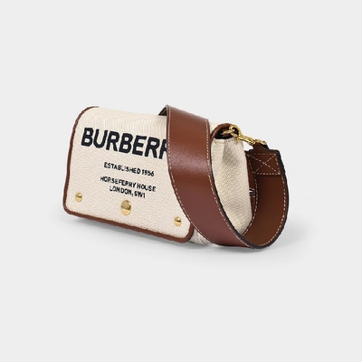 Shop Burberry Ls Hackberry Bag In Beige