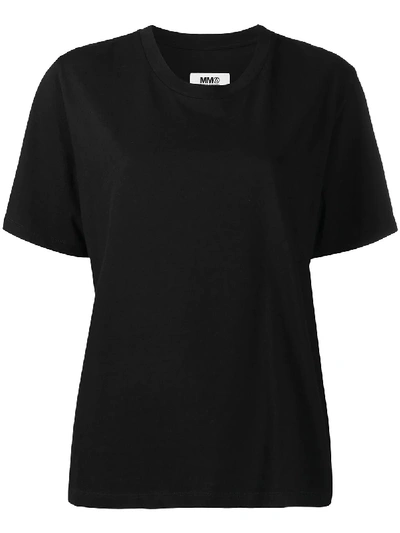 Shop Mm6 Maison Margiela Cotton Oversized T-shirt In Black