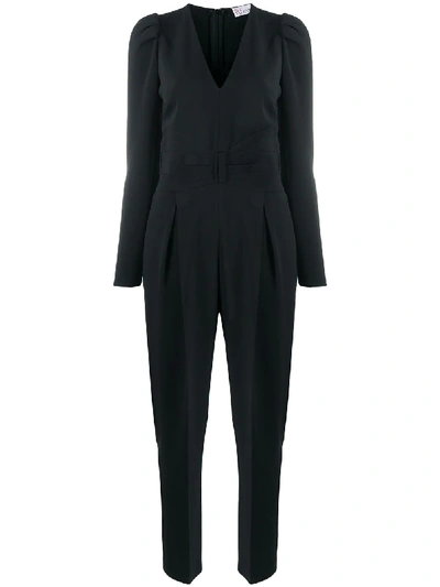 Shop Red Valentino Bow-detail Tuxedo Jumpsuit In Black