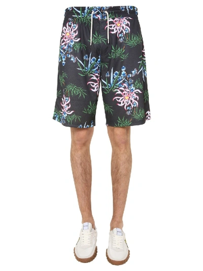 Shop Kenzo Floral Print Bermuda Shorts In Multi