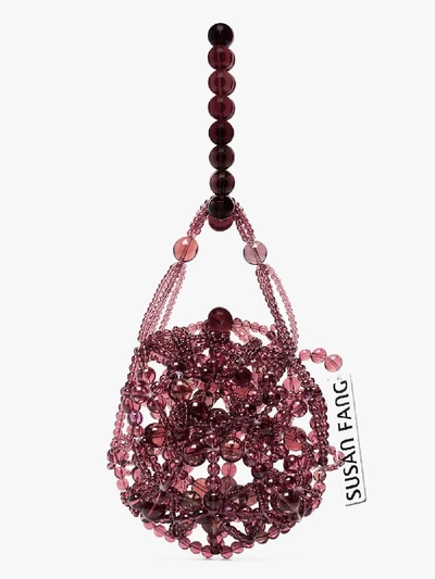 Shop Susan Fang Brown Bubble Beaded Bracelet Bag