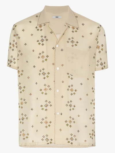 Bode Star Cross Stitch Shirt In Neutrals | ModeSens