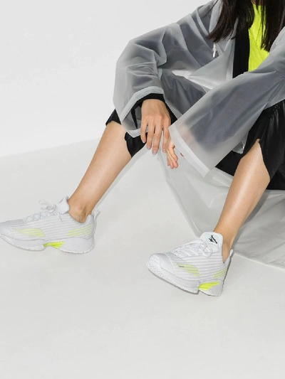 Shop Reebok White Dmx Thrill Low Top Sneakers