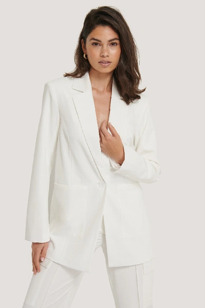 Shop Hoss X Na-kd Padded Oversized Blazer White