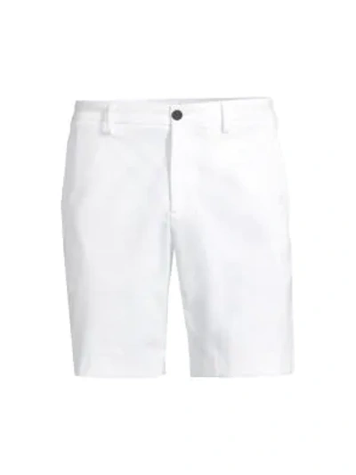Shop Theory Zaine Slim-fit Straight-leg Denim Shorts In White