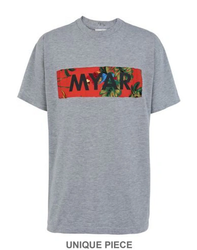 Shop Myar T-shirts In Grey