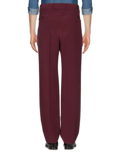 Shop Gucci Casual Pants In Maroon