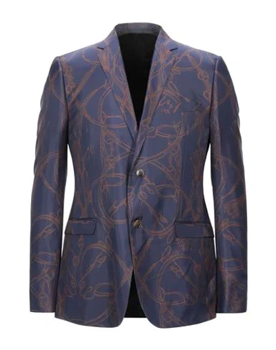 Shop Gucci Blazer In Dark Blue