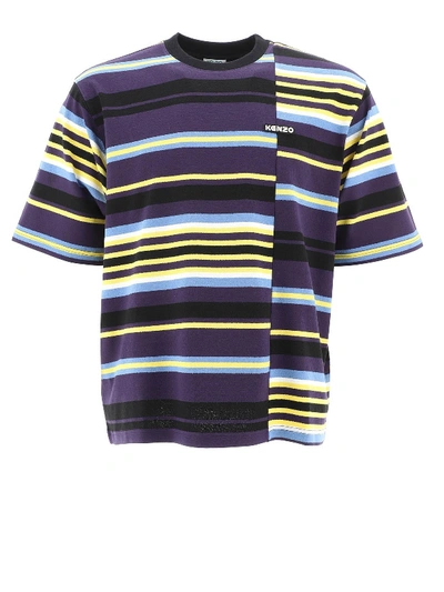 Shop Kenzo Multicoloured Striped T-shirt In Purple