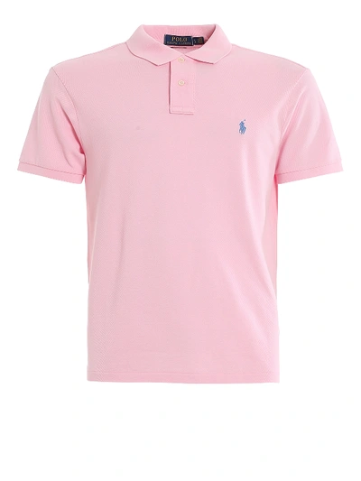 Shop Polo Ralph Lauren Antique Pink Pique Cotton Polo Shirt