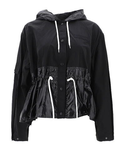 Shop Givenchy Glossy Nylon Insert Jacket In Black
